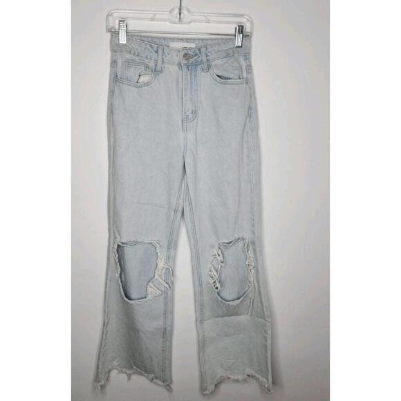 Flying Monkey Denim - Vervet Straight Leg Distressed Jeans Size 24